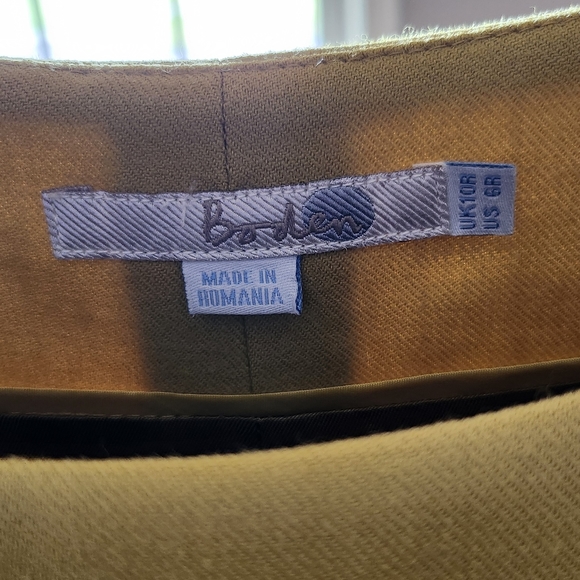 Boden Finsbury Green Wool Fit N Flare Midi Dress 6 - Picture 4 of 5